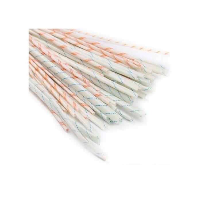 ISISO 16 MM PVC  BEYAZ ÇİZGİLİ CAM ELYAF MAKARON ( 50 MT) ICM-BÇ 16 MM(KDV DAHİL FİYAT)